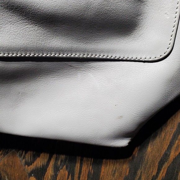 Common Projects Leather Helmet Bag Unisex Grey Crossbody Strap Fabric Lined RARE - Picture 5 of 15